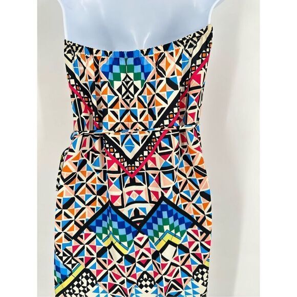 Dina Be Womens Geometric Sweetheart Neck Strapless Maxi Dress Multi-Color Medium - Picture 5 of 7